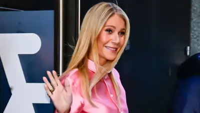Gwyneth Paltrow is seen outside "Good Morning America" on December 15, 2025 in New York City.