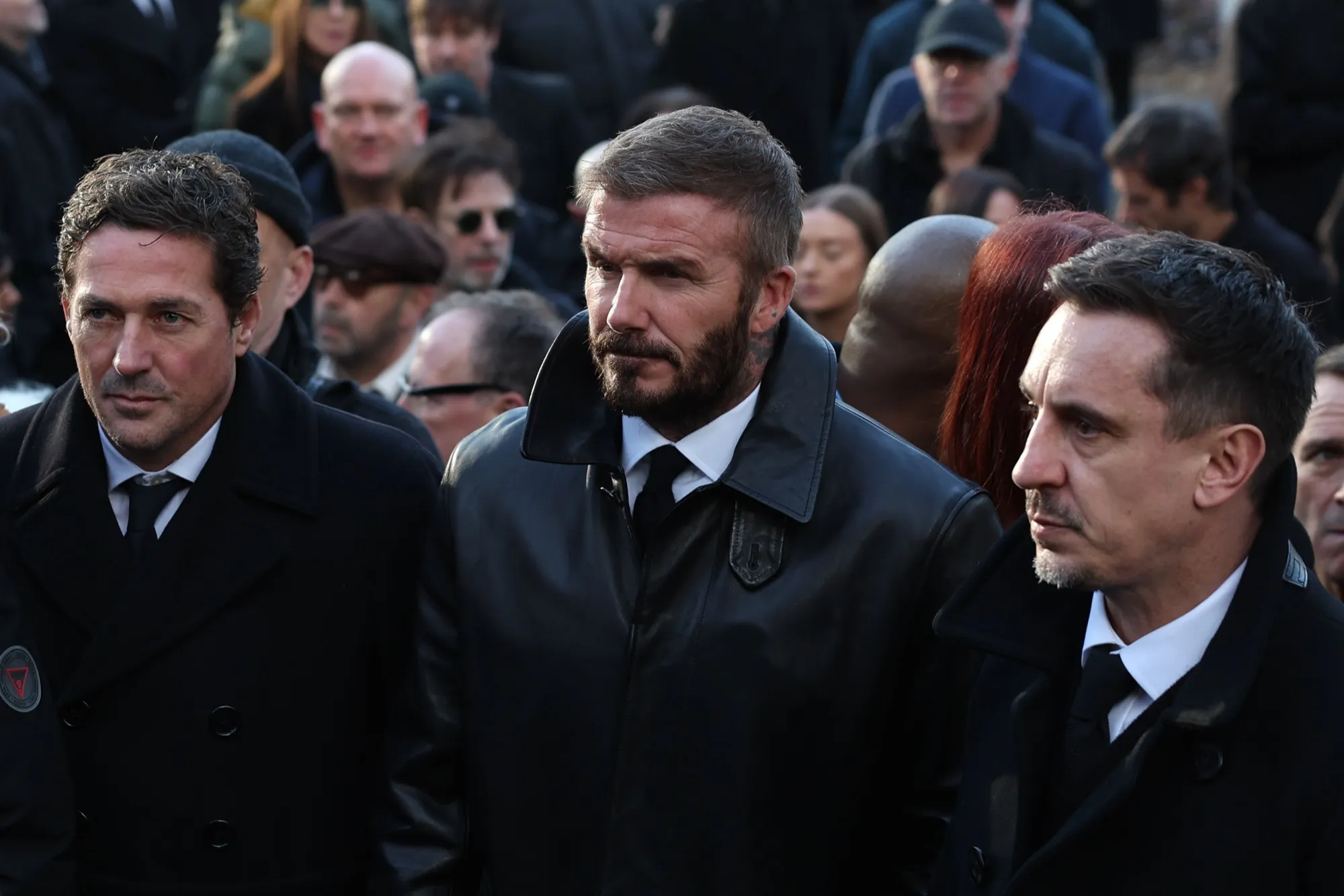 GettyImages2252516022 David Beckham Attends Stone Roses Bassists Funeral Amid Family Drama