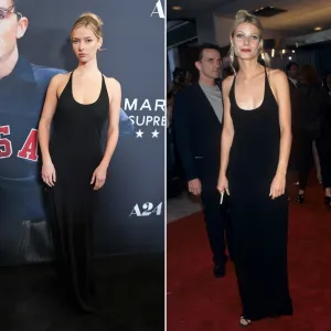 Gwyneth Paltrow s Daughter Apple Wears Her Mom s 90s Gown on Marty Supreme Red Carpet Alongside Brother Moses