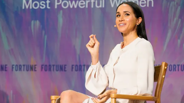 WASHINGTON, DC - OCTOBER 14: (EDITORIAL USE ONLY) Duchess of Sussex and Founder of As Ever Meghan Markle speaks onstage during Fortune Most Powerful Women Summit 2025 at Salamander Hotel on October 14, 2025 in Washington, DC. (Photo by Leigh Vogel/Getty Images for Fortune Media)