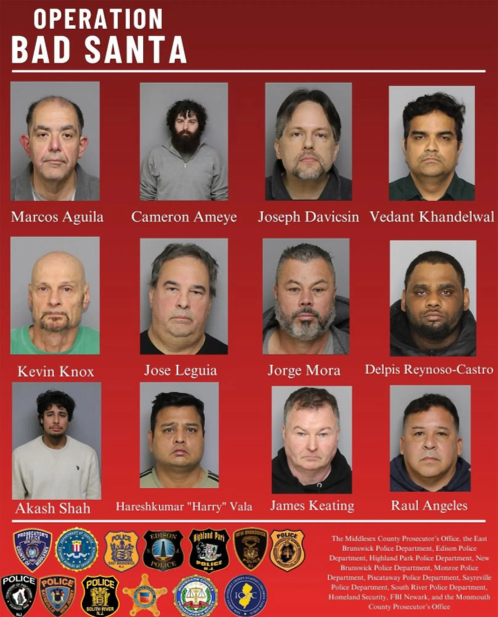 New Jersey Police Make a Dozen Arrests as Part of Operation Bad Santa