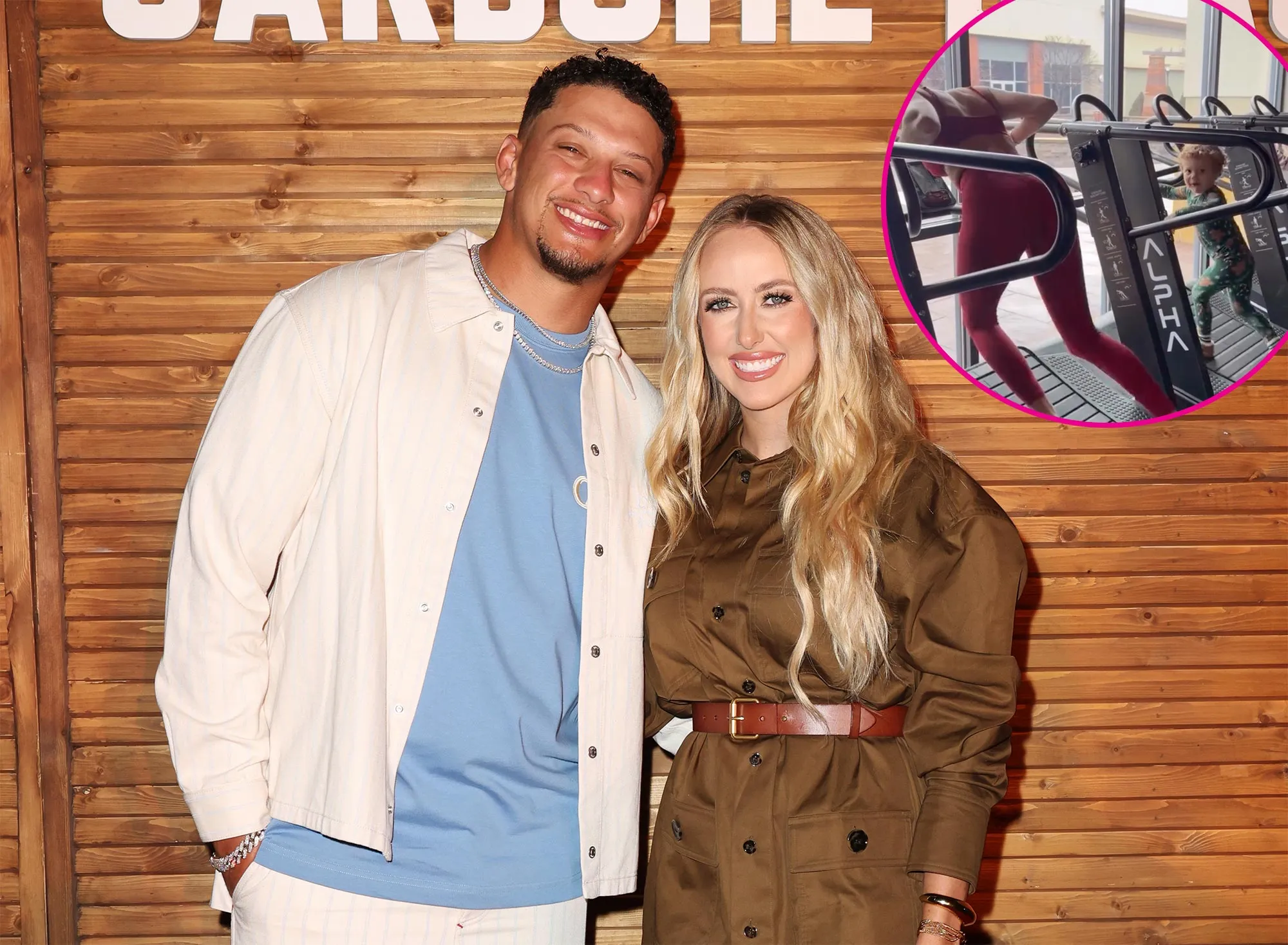 Patrick and Brittany Mahomes Kids Fall on Treadmill During Holiday Workout With Mom But Bounce Back