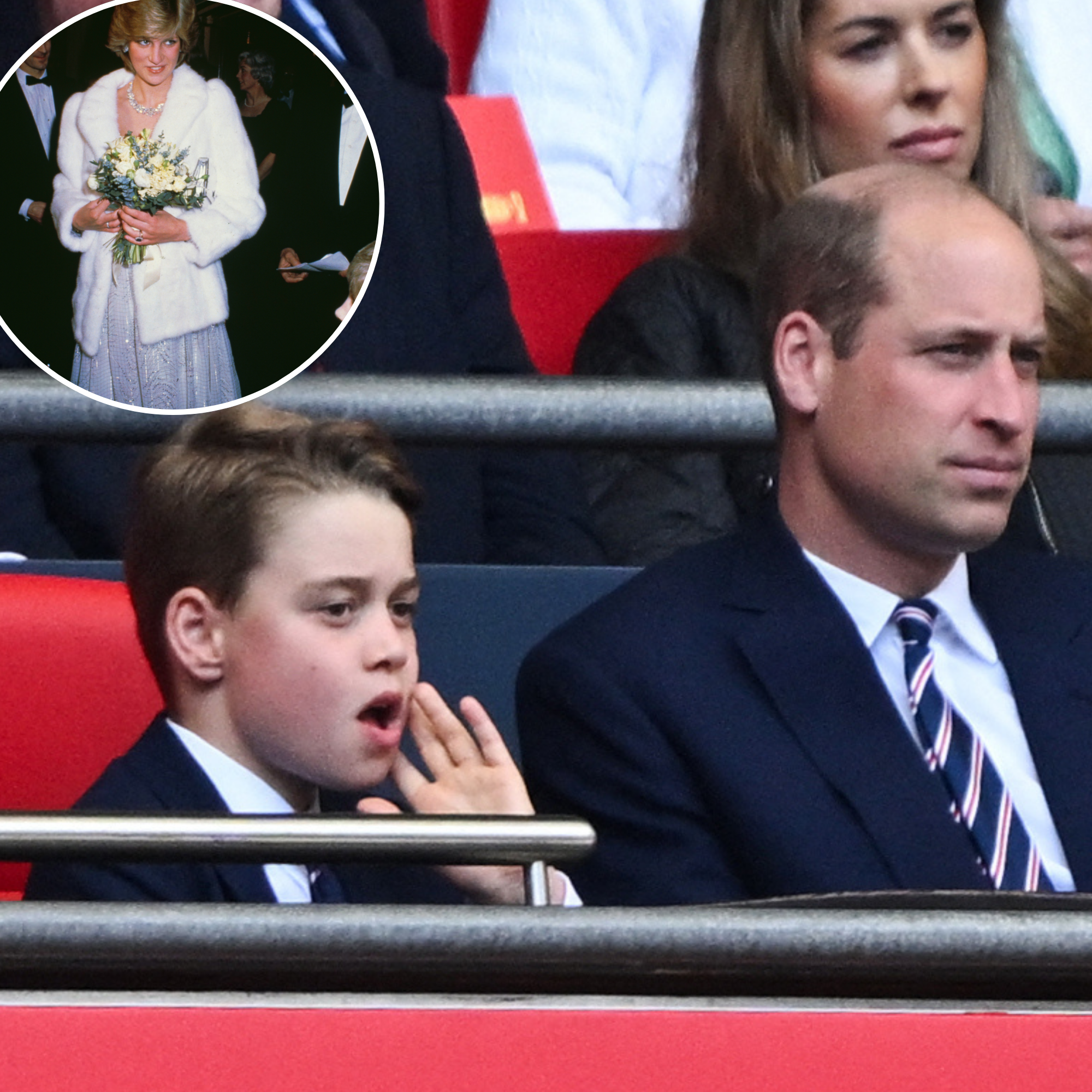 Prince-William-and-George-GettyImages-2154000431-and-Princess-Diana-GettyImages-1434946778