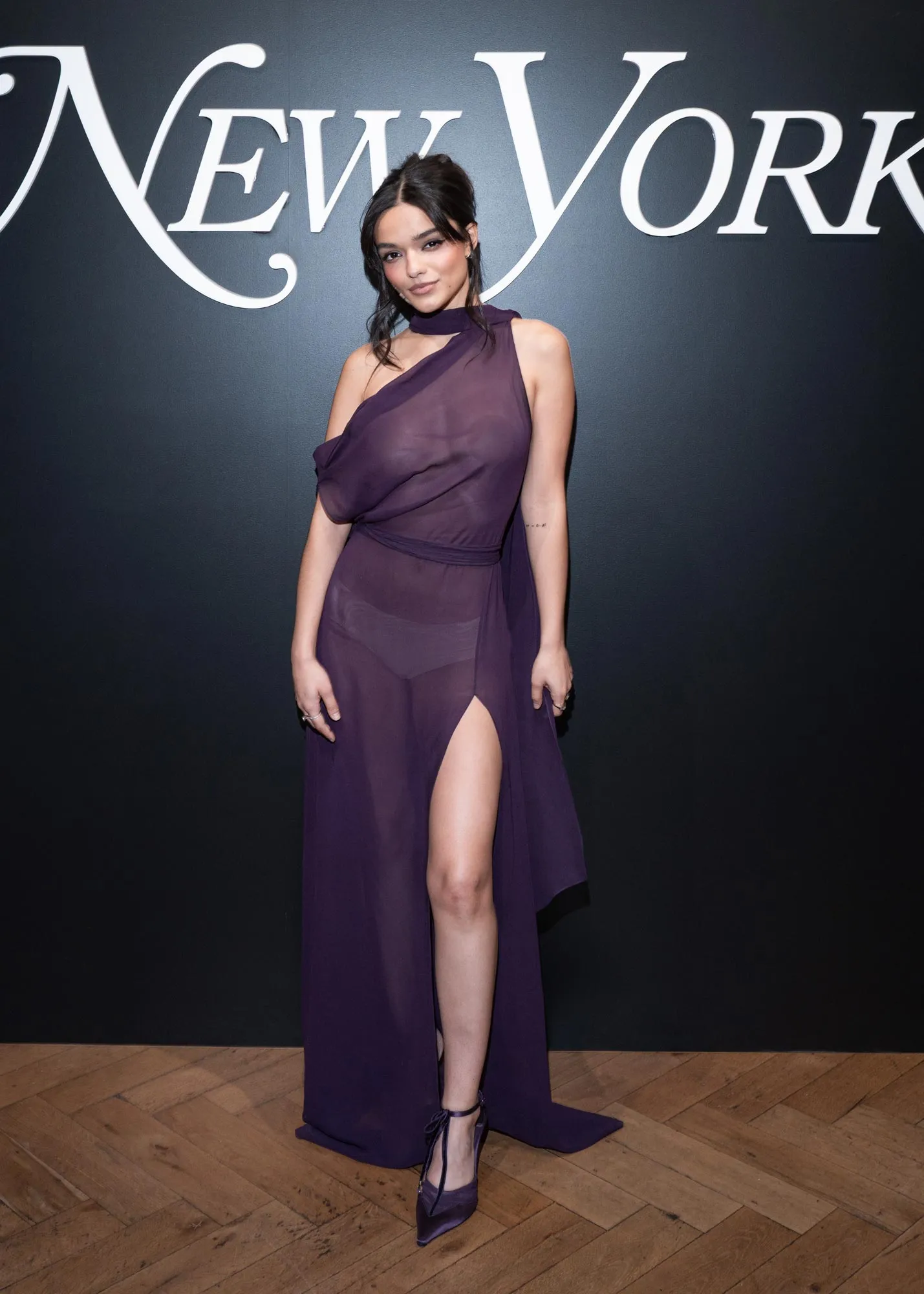 Rachel Zegler Rocks a Naked Dress at a Cocktail Party in NYC