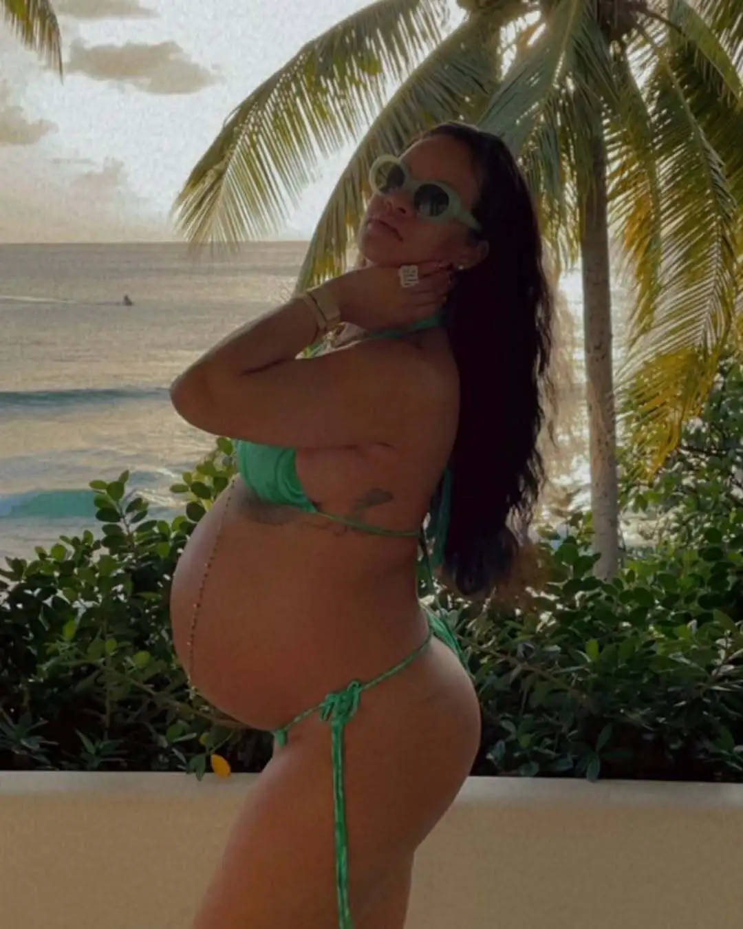 Rihanna Shares Unseen Baby Bump Bikini Pic While Pregnant With Rocki