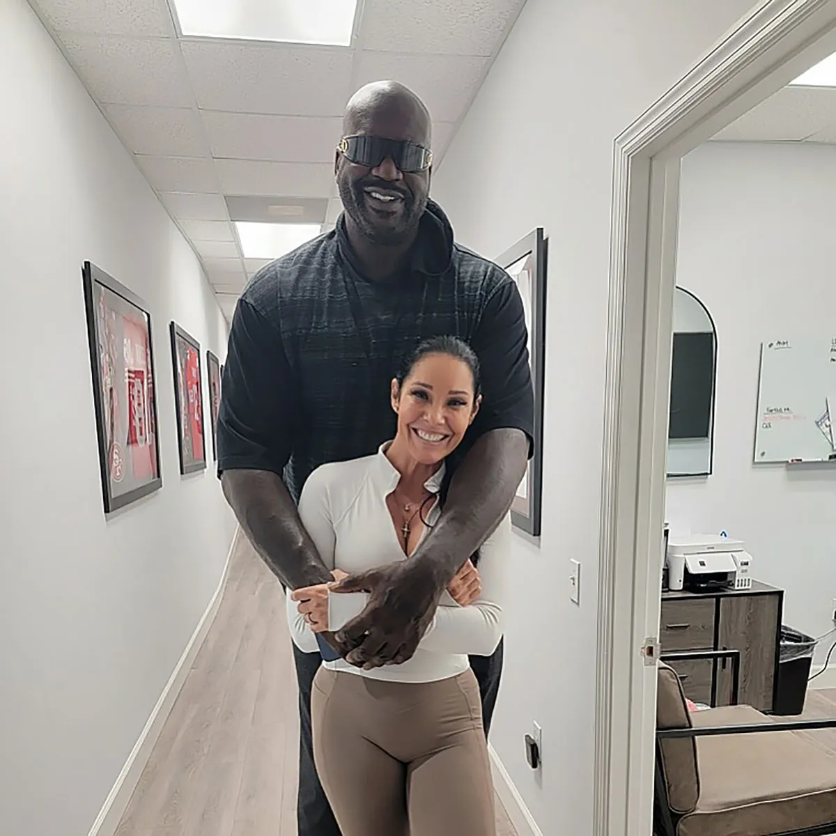 Shaquille ONeal and Monique Martin