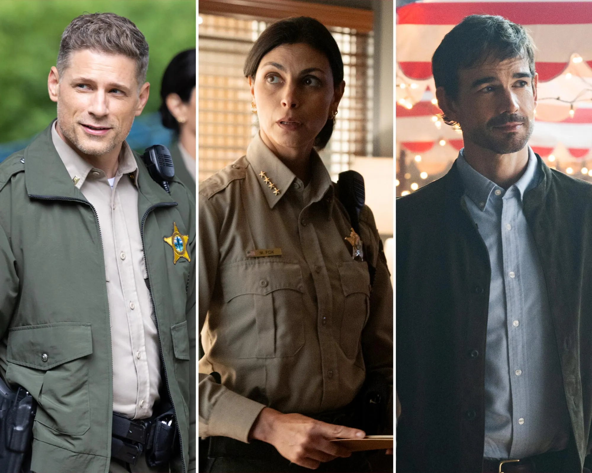Sheriff Country EP Addresses Chances of Mickey and Boone Romance After Travis Gets Shot in Midseason Finale Matt Lauria Morena Baccarin Christopher Gorham