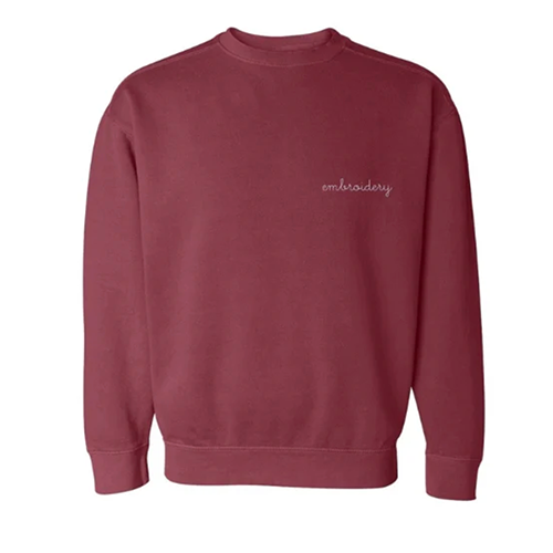 juju + stitch Adult Vintagewash Crewneck Sweatshirt (Unisex) - Custom Embroidered