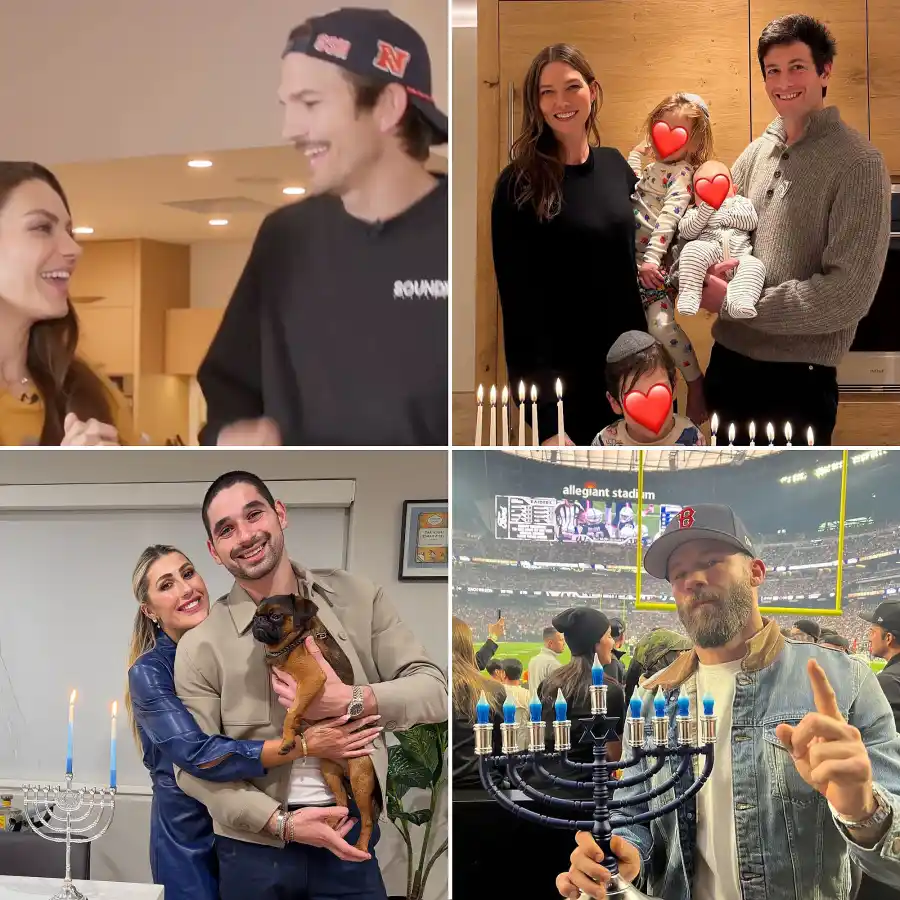 Stars Celebrate Hanukkah 2025 Ashton Kutcher Karlie Kloss Alan Bersten