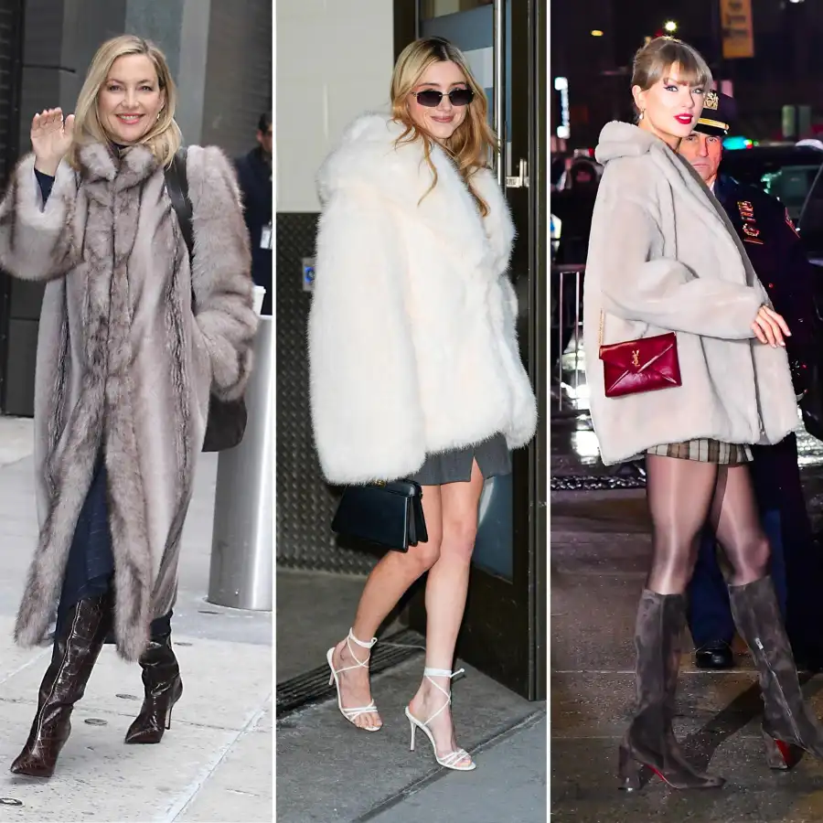 Stars Showing Off Their Fuzzy Winter Coat