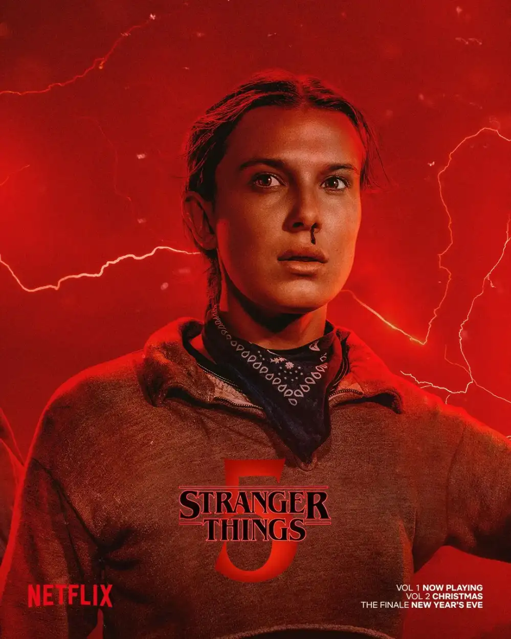 Millie Bobby Brown as Eleven in Stranger Things season 5