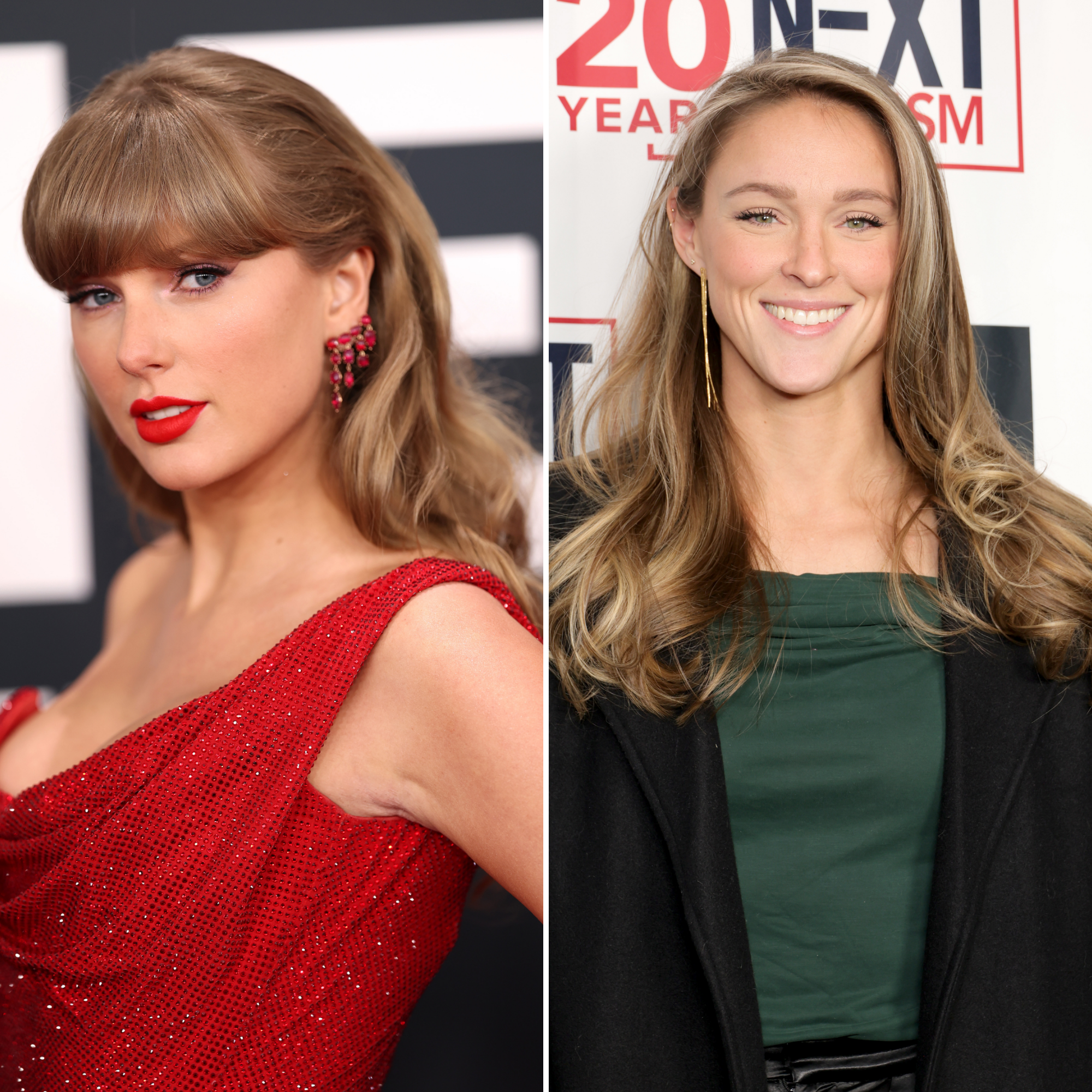 Taylor-Swift-GettyImages-2197310635-and-Kylie-Kelce-Getty-GettyImages-1848763407
