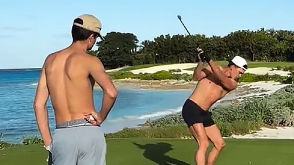 Tom Brady spends shirtless holidays with son Jack