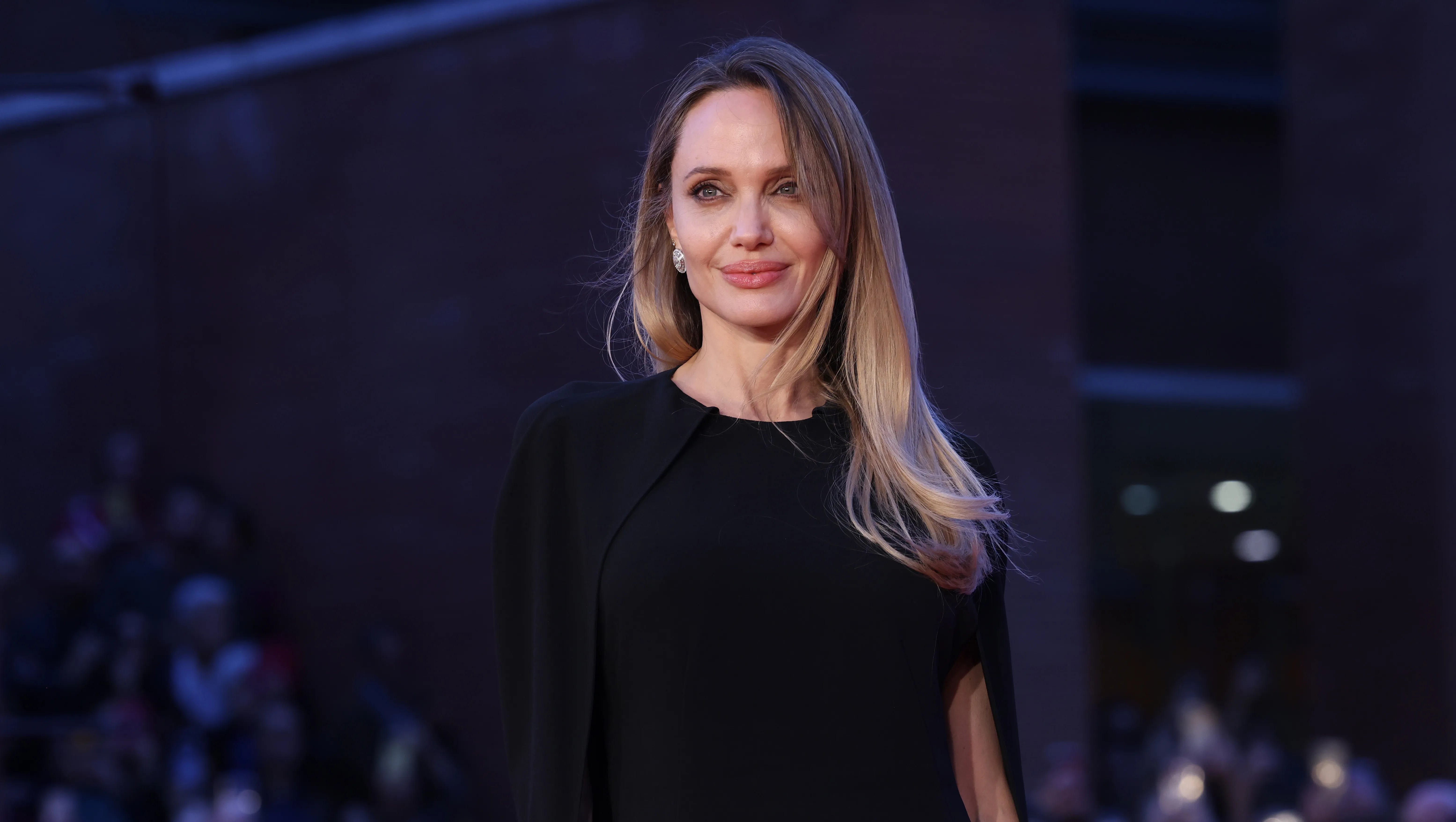 ROME, ITALY - OCTOBER 18: Angelina Jolie attends the "Couture" red carpet during the 20th Rome Film Festival at Auditorium Parco Della Musica on October 18, 2025 in Rome, Italy. (Photo by Stefania D'Alessandro/Getty Images)