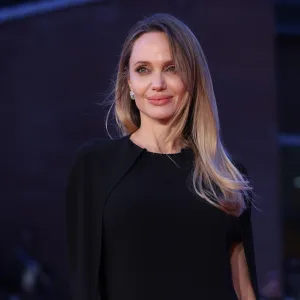 ROME, ITALY - OCTOBER 18: Angelina Jolie attends the "Couture" red carpet during the 20th Rome Film Festival at Auditorium Parco Della Musica on October 18, 2025 in Rome, Italy. (Photo by Stefania D'Alessandro/Getty Images)
