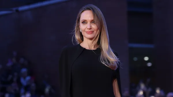 ROME, ITALY - OCTOBER 18: Angelina Jolie attends the "Couture" red carpet during the 20th Rome Film Festival at Auditorium Parco Della Musica on October 18, 2025 in Rome, Italy. (Photo by Stefania D'Alessandro/Getty Images)