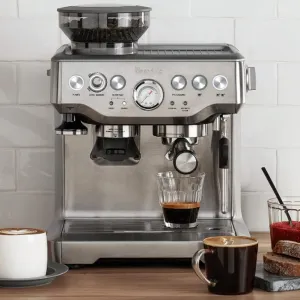 Breville Barista Express espresso machine on kitchen counter