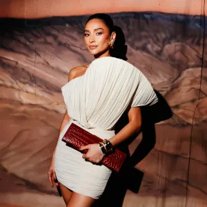 Shay Mitchell at Alex Prager x The Cultivist dinner at Art Basel Miami Beach on December 03, 2025 in Miami, Florida. (Photo by Lexie Moreland/WWD via Getty Images)