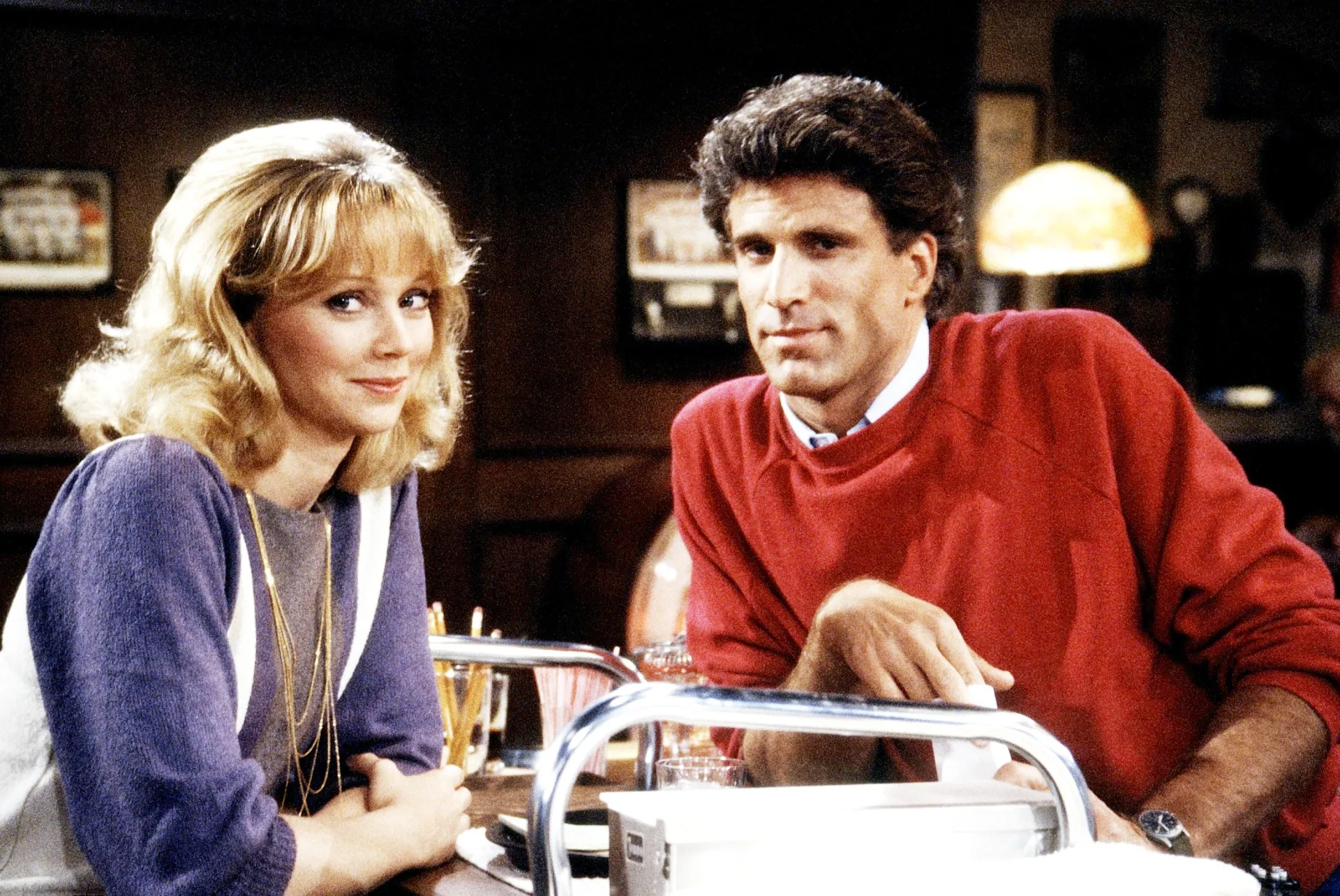 Shelley Long and Ted Danson in Cheers