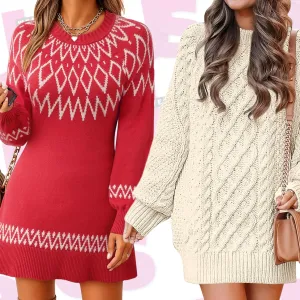 Red, Cream and Green Amazon Dresses