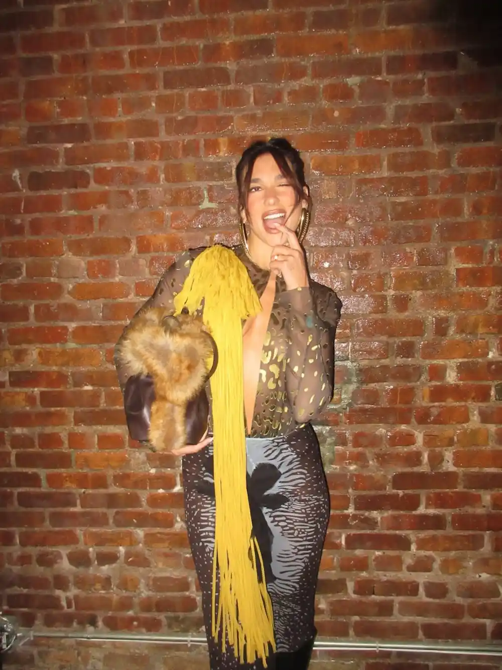 Dua Lipa Goes Braless Underneath a Sheer Top While Debuting Lighter Brown Hair: &lsquo;Factory Reset&rsquo;