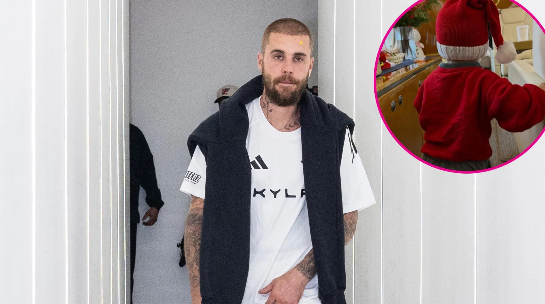 Justin Bieber Posts Rare Photos of Son Jack 16 Months Dressed as Santa on Private Jet