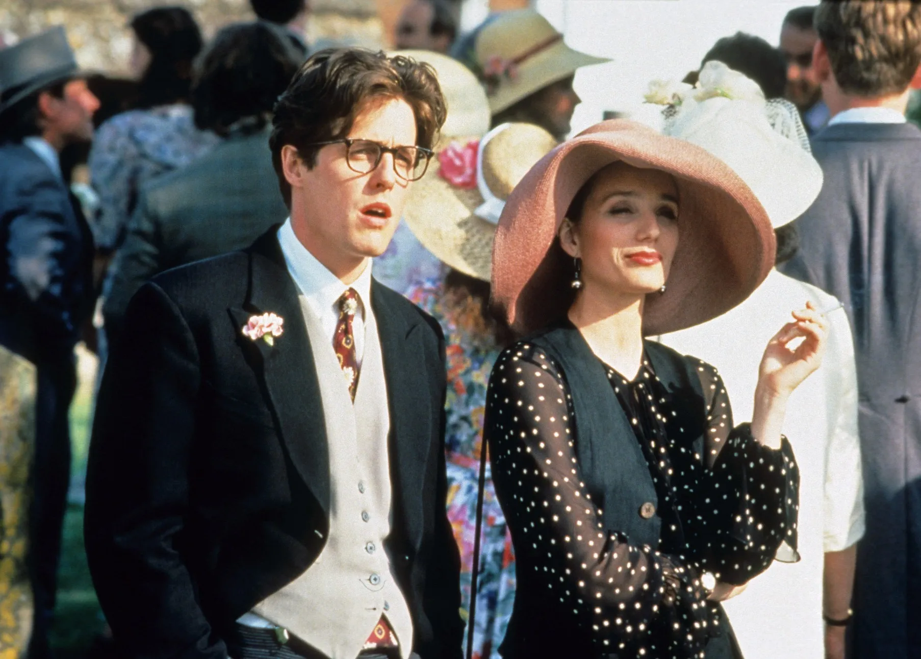 Hugh Grant and Kristin Scott Thomas in Four Weddings and a Funeral