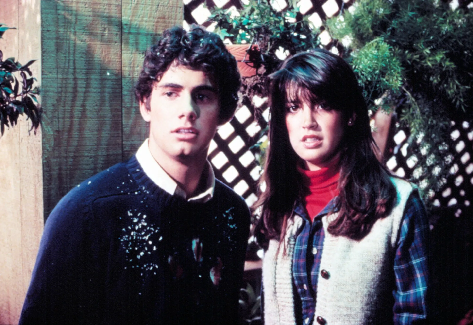 Zach Galligan and Phoebe Cates in Gremlins