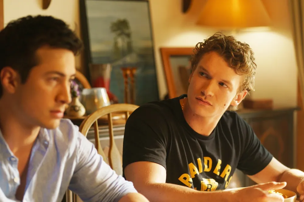 Hudson Williams and Connor Storrie in Heated Rivalry