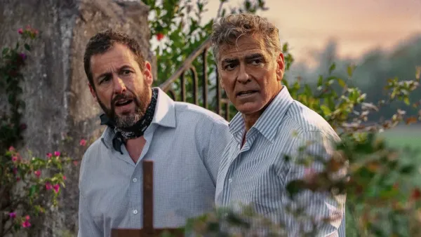 Adam Sandler and George Clooney in Jay Kelly