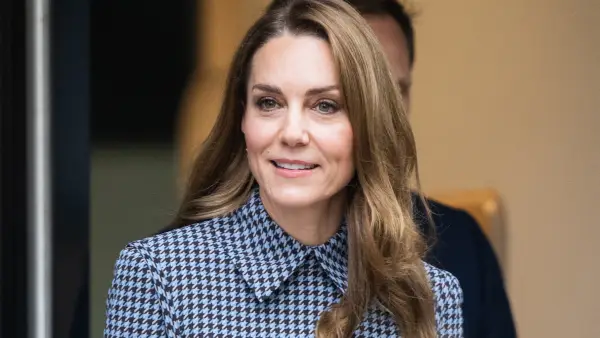 LONDON, ENGLAND - NOVEMBER 27: Catherine, Princess of Wales arrives to visit children's mental health charity Anna Freud at Anna Freud Centre on November 27, 2025 in London, England. (Photo by Samir Hussein/WireImage)