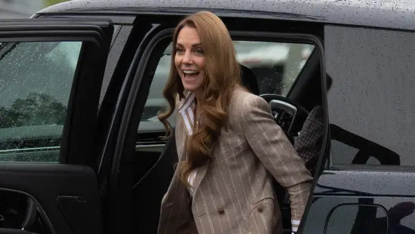 COLCHESTER, ENGLAND - JULY 2: Catherine, Princess of Wales arrives for a visit to the RHS's Wellbeing Garden at Colchester Hospital on July 2, 2025 in Colchester, England. The visit coincides with the donation of 50 Catherine's Rose plants, named after the princess by the RHS with funds from sales going to the Royal Marsden Cancer Charity. (Photo by Stefan Rousseau - WPA Pool/Getty Images)