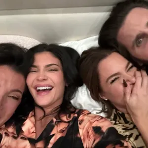 Kylie Jenner Wears PJs with Kris Jenner’s Face During ‘Family Sleepover’