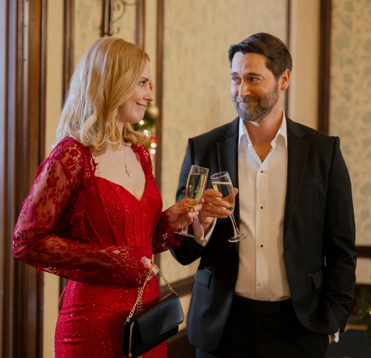 Alexandra Breckenridge and Ryan Eggold in My Secret Santa