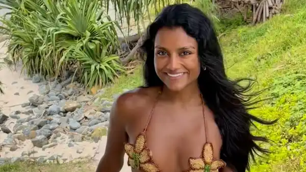 Simone Ashley Turns Up the Heat in a Micro Crochet Bikini During Tropical Getaway