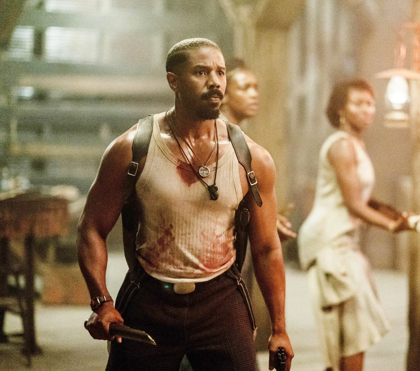 Michael B. Jordan and the cast of Sinners