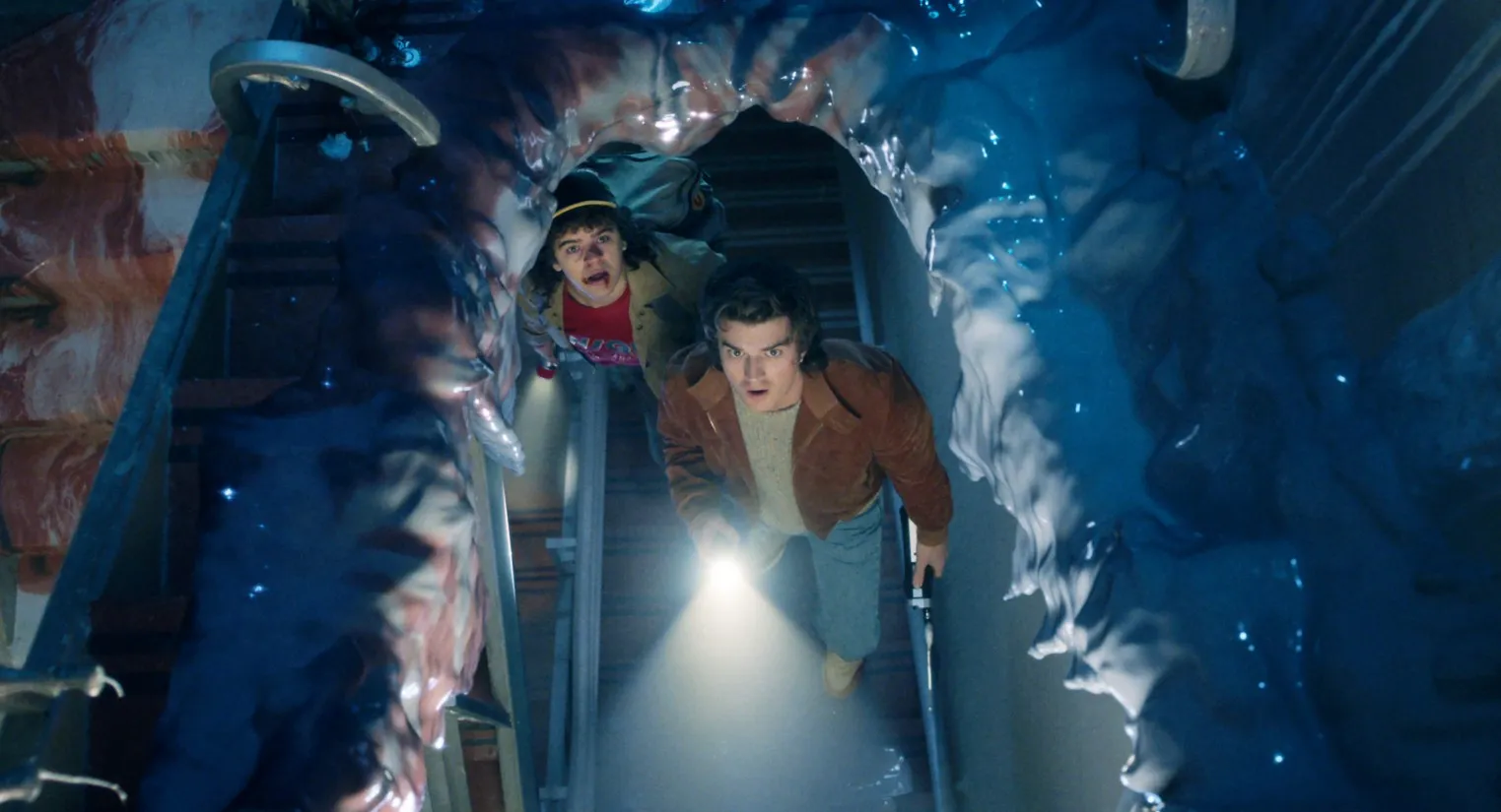 Gaten Matarazzo and Joe Keery in Stranger Things season 5