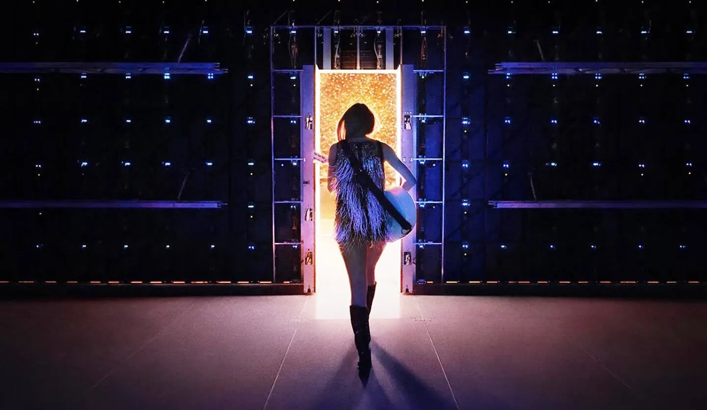 The key art for Disney+'s Taylor Swift: The End of an Era