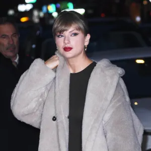 NEW YORK, NY - DECEMBER 10: Taylor Swift is seen on December 10, 2025 in New York City. (Photo by Patricia Schlein/Star Max/GC Images)