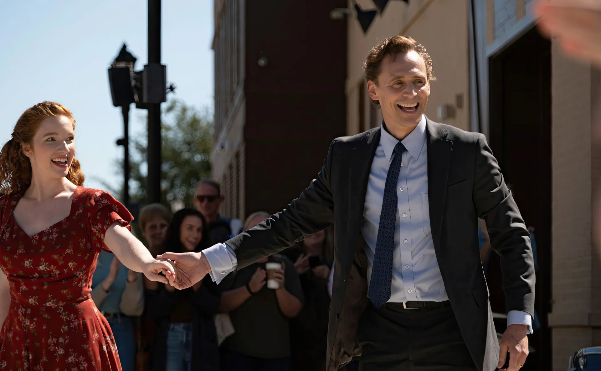Annalise Basso and Tom Hiddleston in The Life of Chuck