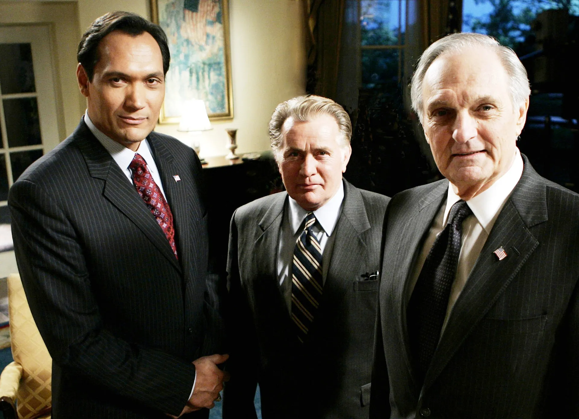 Jimmy Smits, Martin Sheen and Alan Alda in The West Wing