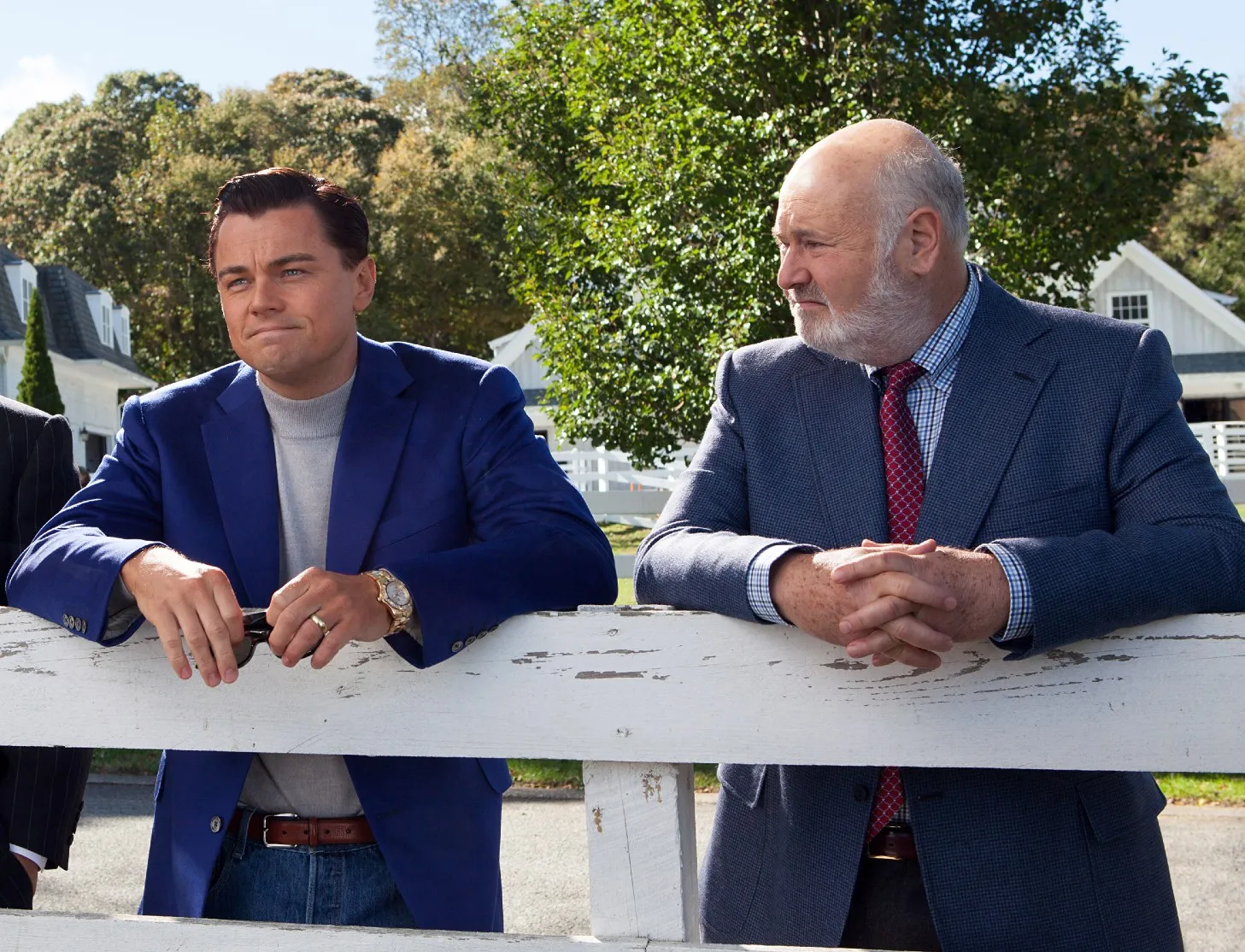 Leonardo DiCaprio and Rob Reiner in The Wolf of Wall Street