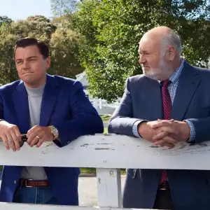 Leonardo DiCaprio and Rob Reiner in The Wolf of Wall Street
