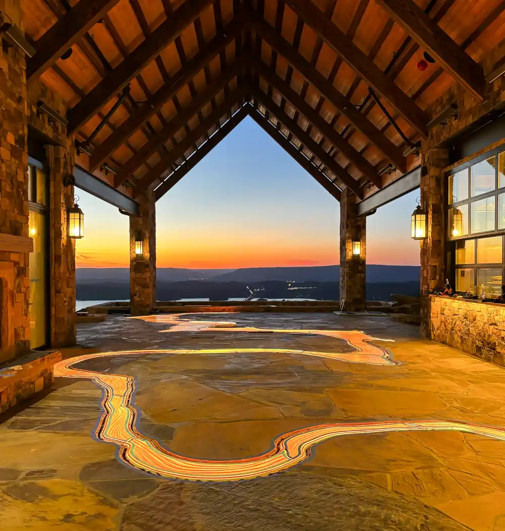 &ldquo;The Dance&rdquo; lit up at Riverdance Restaurant