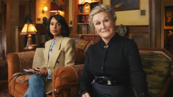 Kerry Washington and Glenn Close in Wake Up Dead Man