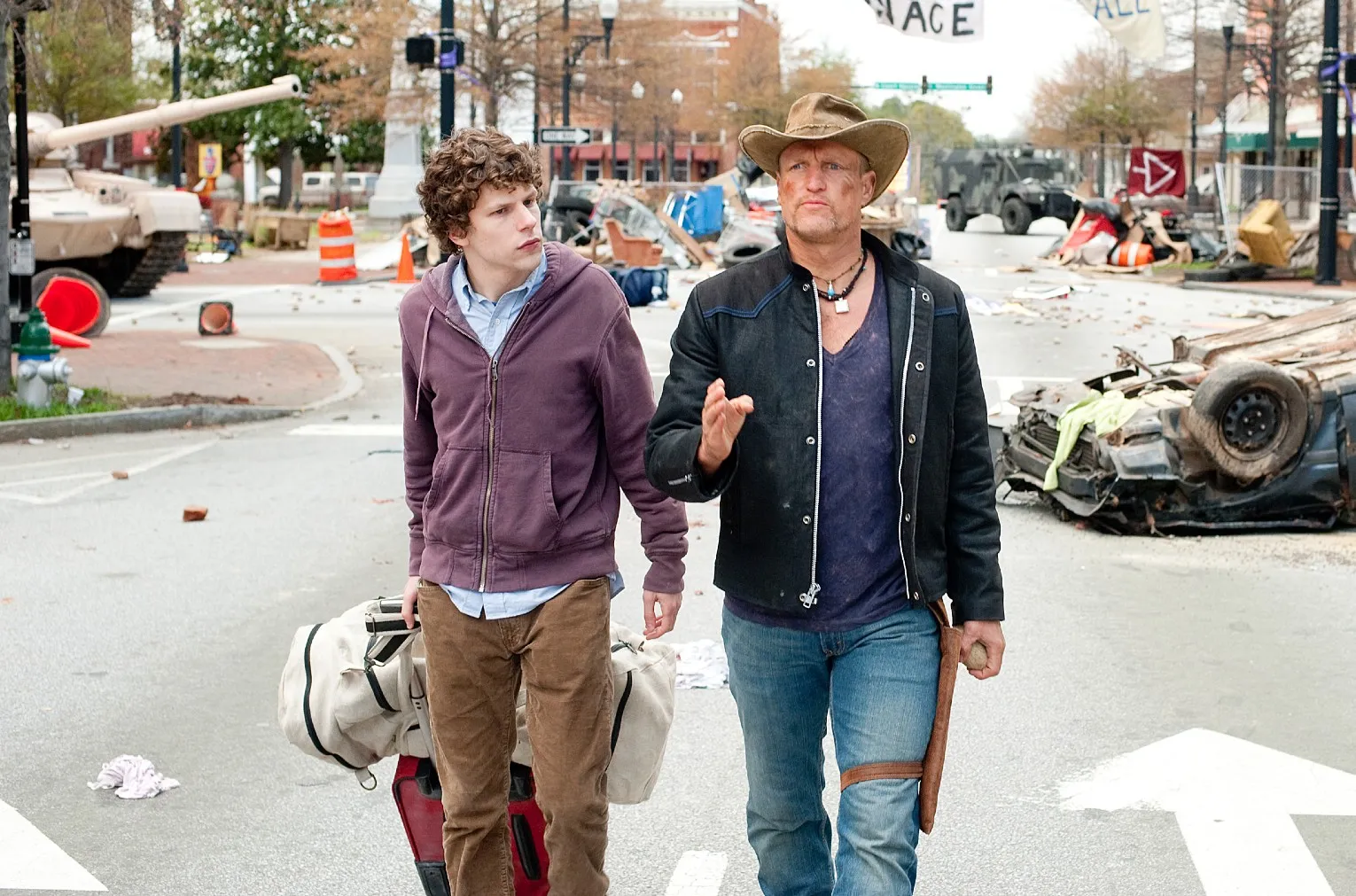 Jesse Eisenberg and Woody Harrelson in Zombieland