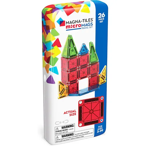 Magna-Tiles microMAGS 26-Piece Travel Magnetic Construction Set