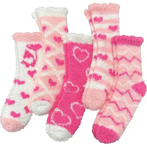 Tehook Fuzzy Plush Slipper Socks