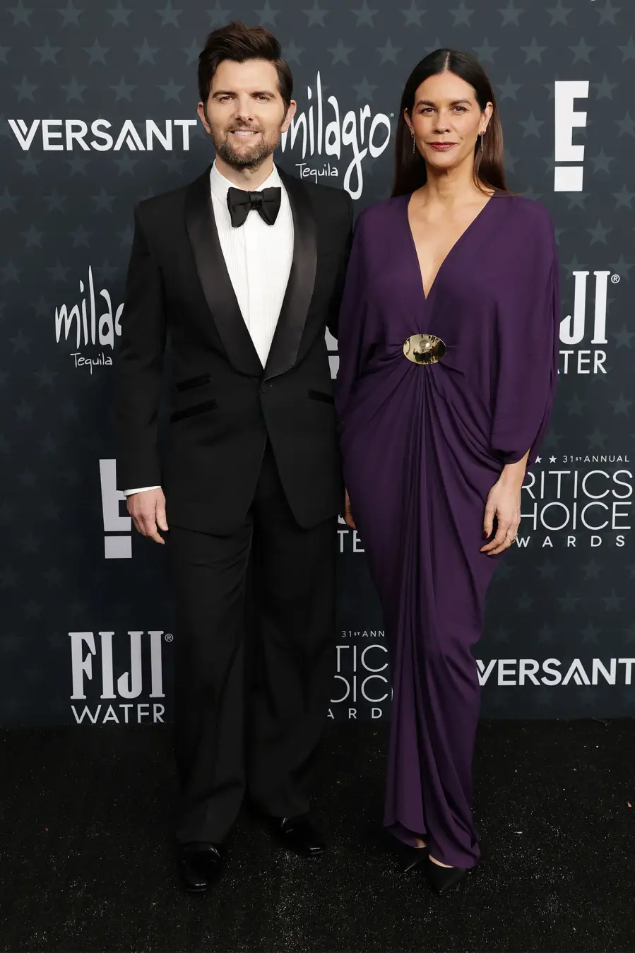 Adam Scott and Naomi Scott Red Carpet Arrival 2026 Critics Choice Awards