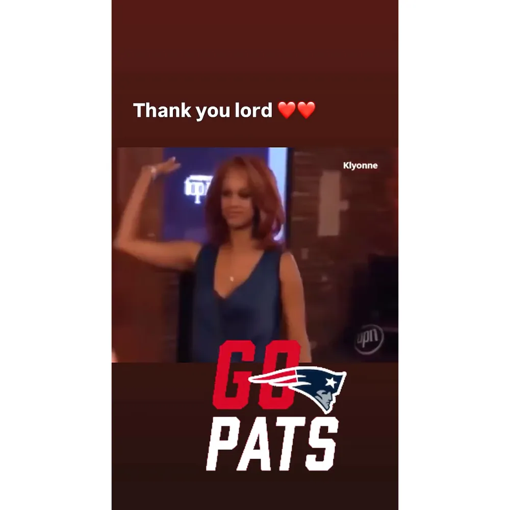 Cardi B Uses Tyra Banks and Americas Next Top Model to Celebrate Patriots Playoff Win Over Chargers